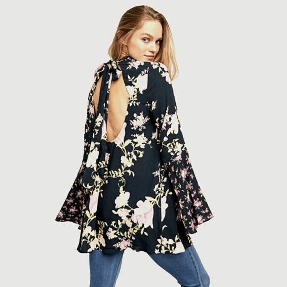 NWT Free People Tate Tunic/Mini Dress in Midnight Combo top - Picture 3 of 11